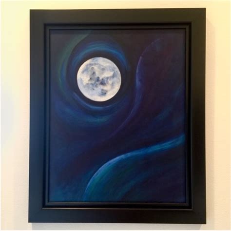 Donia Lilly Fine Art Wall Decor Pisces Moon Original Acrylic