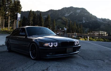 Wallpaper road, mountains, tuning, bmw, BMW, e38, BBS, stance, 750il images for desktop, section ...