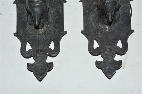 Pair of Gothic Style Antique Cast Iron Sconces For Sale at 1stDibs | gothic sconce, cast iron ...