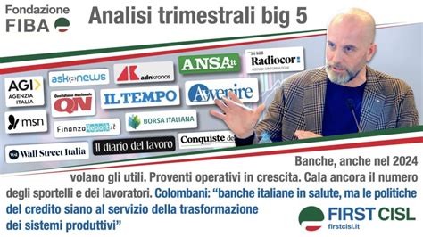 Stampa Italiana Su Report First Cisl Big Five In Gran Spolvero