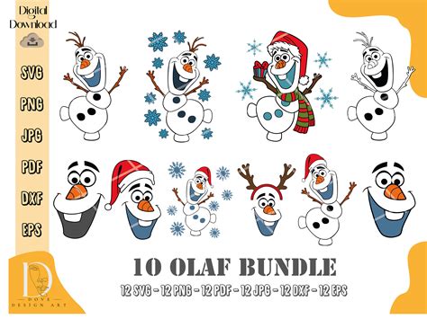 Olaf Svg Layered Item Olaf Svg Bundle Olaf Face Svg Clipart Cricut