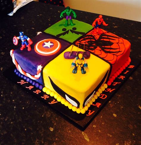 Superhero Birthday Cake 6th Birthday Cakes Marvel Birthday Cake