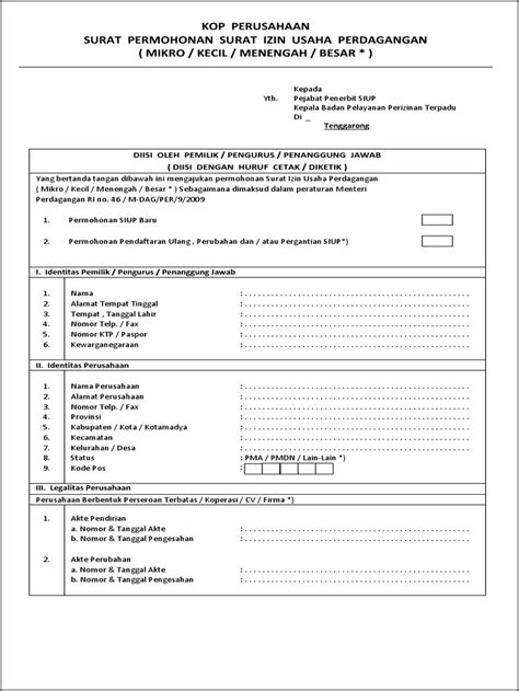 Contoh Surat Permohonan Perpanjangan Surat Izin Tempat Usaha Surat