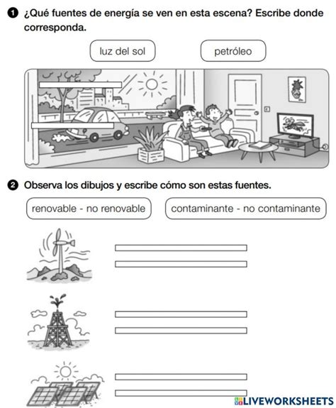 Ficha Interactiva De Energías Renovables Y No Renovables Para 2º Puedes Hace Renovables Y No