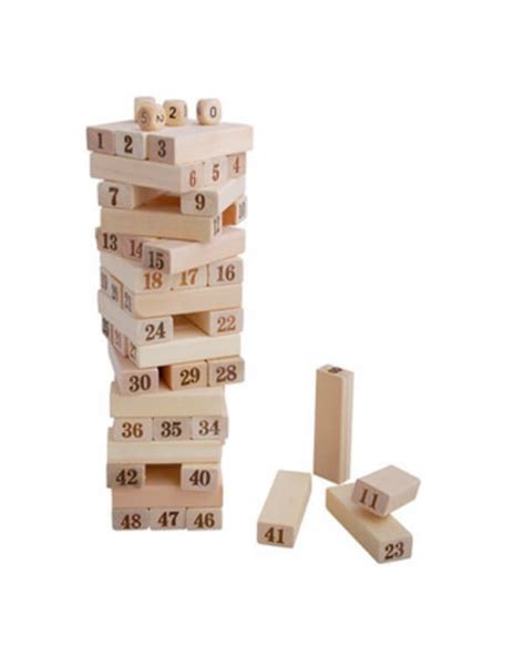 Wooden Numbered Jenga The Clever Clogs