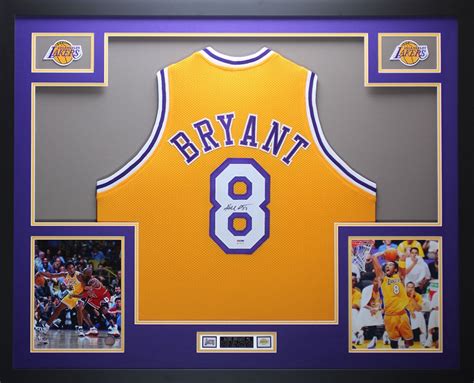 Kobe Bryant Signed Lakers X Custom Framed Jersey Psa Coa