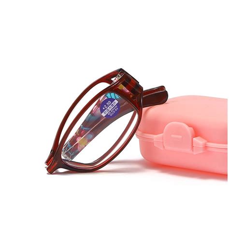 Ptq Folding Anti Blue Reading Glasses Eyeglass Women Men Portable Magnifier Eyewear 100 150