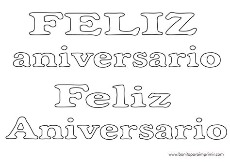 Moldes De Feliz Aniversario Bonito Para Imprimir