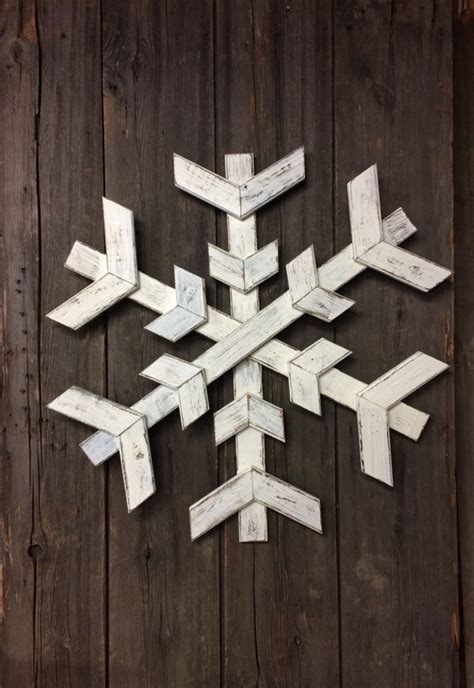 Wooden Snowflake Christmas Decorations Rustic Wood Snowflake Winter