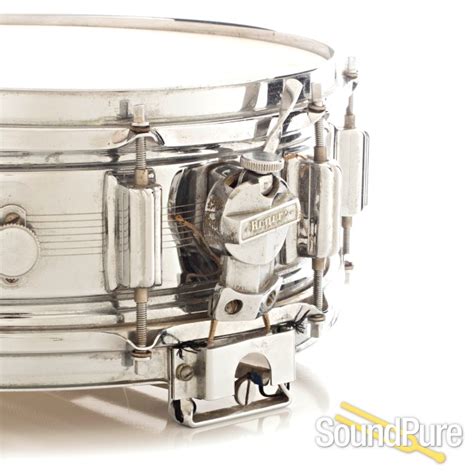 Rogers 5x14 7 Line Chrome Over Brass Dynasonic Snare Drum