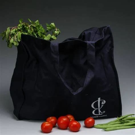 Plain Handled Black Cotton Shopping Bag 8Kg Max At Rs 300 Piece In