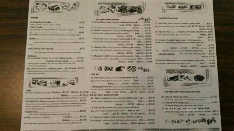 Menu Of Pho And Thai Restaurant In Palmer Ak 99645