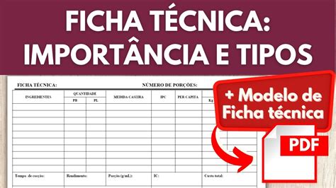 Ficha T Cnica Import Ncia E Tipos De Ficha T Cnica Youtube