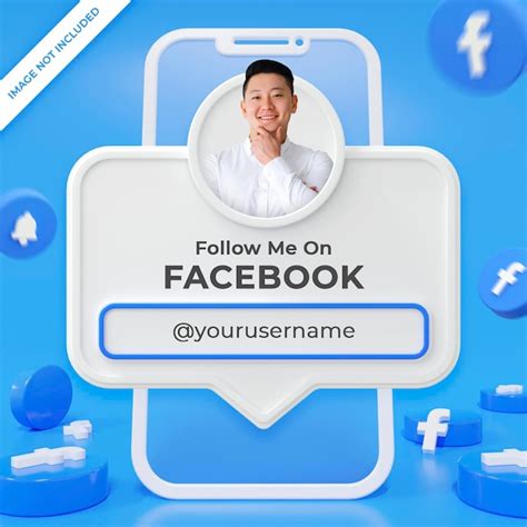 Premium PSD | Facebook profile banner 3d render composition