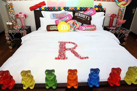 Renaissance Hotels Sweetest Suite In 2020 Candy Themed Bedroom