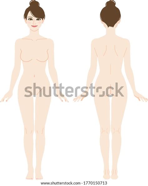 Naked Woman Full Body Illustration Stock Vector Royalty Free Shutterstock