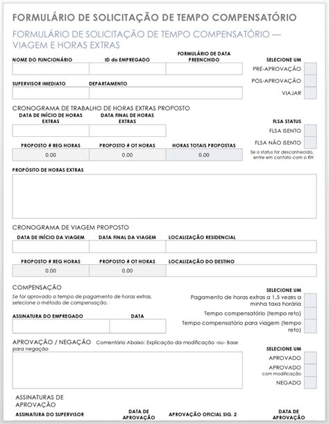 Formulários Gratuitos De Solicitação De Horas Extras Smartsheet