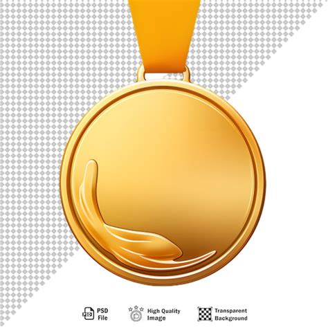 Medalha De Ouro Em Fundo Transparente Psd Premium