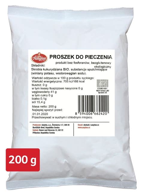 Proszek do pieczenia bezglutenowy BIO 200g DUŻA PAKA DODATKI DO CIAST