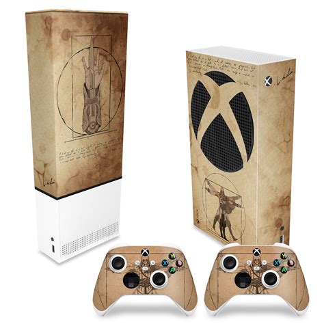 Kit Xbox Series S Capa Anti Poeira E Skin Assassins Creed Vitruviano