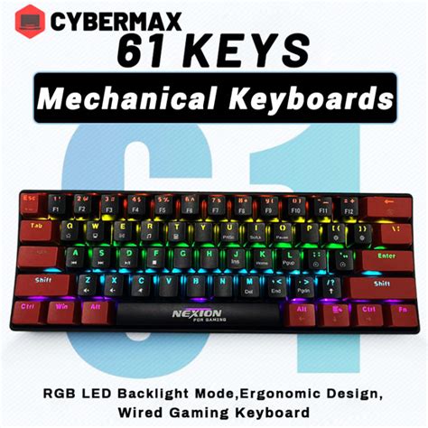 Nexion Wired Mechanical Keyboard Hot Swap Led Backlit Type C Mode Keys Rgb Gaming Keyboard