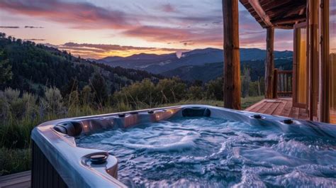 Premium Photo An Outdoor Hot Tub Overlooking A Picturesque Landscape