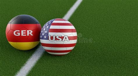 Germany Vs. USA Soccer Match - Leather Balls in Germany and USA ...