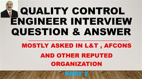 QUALITY CONTROL ENGINEER INTERVIEW QUESTION ANSWER YouTube