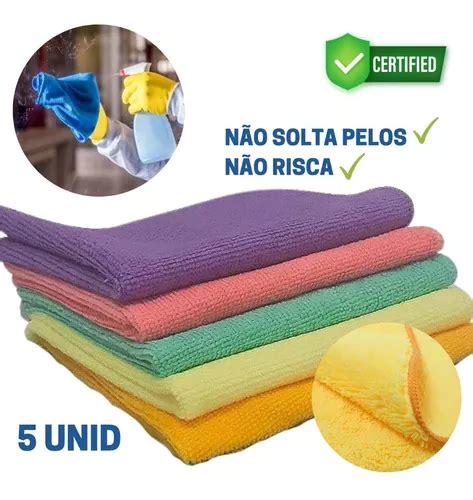 Pano Multiuso Microfibra Limpeza Limpa Espelho Vidro Unid Mercadolivre