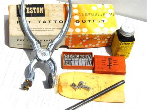 Vintage Weston Tattoo Outfit Vintage Livestock Tattoo Kit Vintage Pet