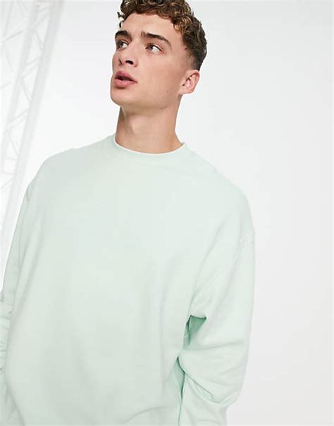 Asos Design Oversize Sweatshirt In Pastellgrün Asos