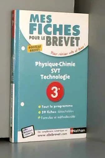 Fiches Brevet Le Tout En Un Du Brevet E Toutes Les Mati Res