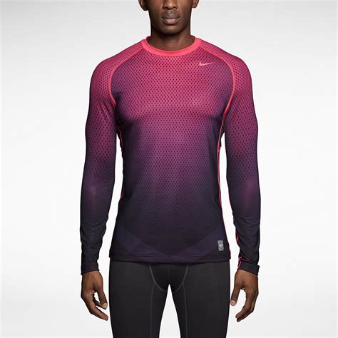 Nike Pro Combat Hyperwarm Dri Fit Max Fitted Chameleon Long Sleeve Crew Mens Shirt Nike Store