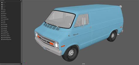 Dodge Tradesman 1971 Van - 3D Model by Veaceslav Condraciuc