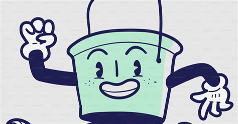 Um Personagem De Banda Desenhada Que Corre Com Um Chapéu Sobre Vetor