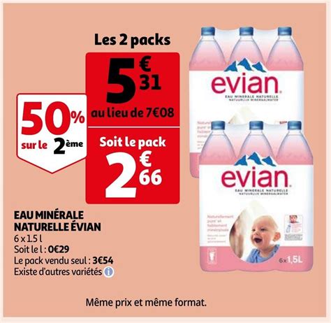 Eau Minerale Naturelle Evian X L Promotie Bij Auchan