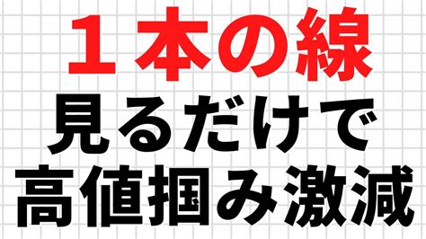 【株式投資のテクニカル分析】たった1本の線を見るだけで高値掴みが減る株の分析方法 Youtube