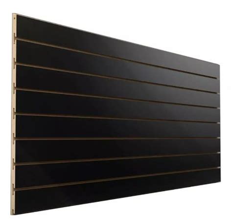 Painel Canaletado Slat Wall PRETO Madeira MDF18mm 1 83m A X2 75m L