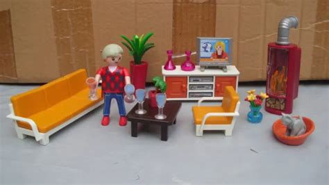 Playmobil Puppenhaus Behagliches Wohnzimmer Mit Kamin Komplett