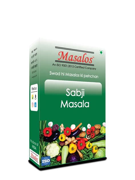 Masalos Sambar Powder Sabji Masala Packaging Size 100 G Packaging