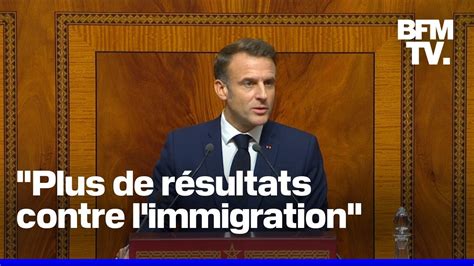 Immigration Investissements Le Discours Demmanuel Macron Devant Le