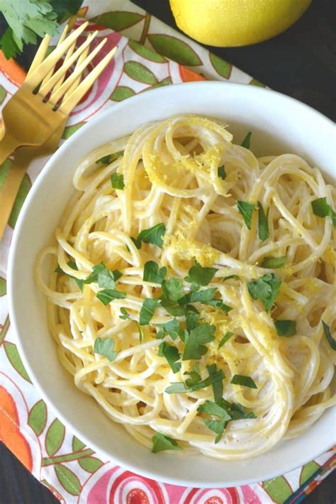 Vegan Lemon Pasta With Cashew Cream Veggies Save The Day