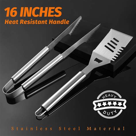 OlarHike Grill Accessories Gift For Dad BBQ Tools Set 25PCS Stainless