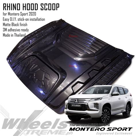 Montero Sport Rhino Hood Scoop Thailand Made Matte Black