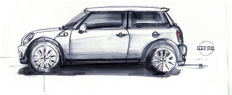 Mini Cooper Sketch at PaintingValley.com | Explore collection of Mini ...