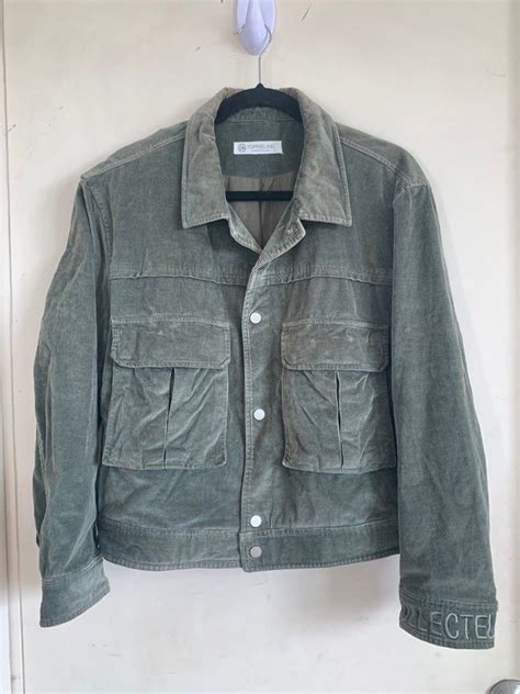 Vintage Olive Green Corduroy Jacket Men S Fashion Coats Jackets And