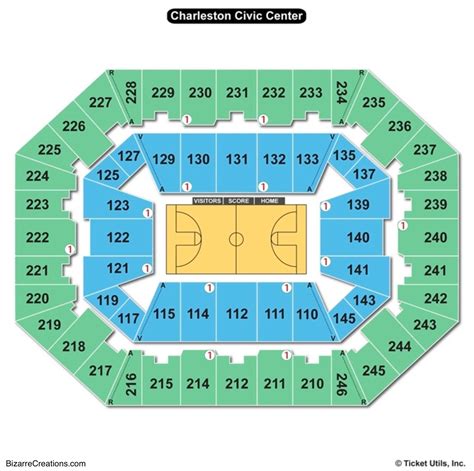 Charleston Civic Center Interactive Seating Chart - Center Seating Chart