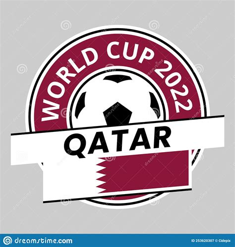 Placa De Equipo De Qatar Para La Copa Mundial De Qatar 2022 Fotografía