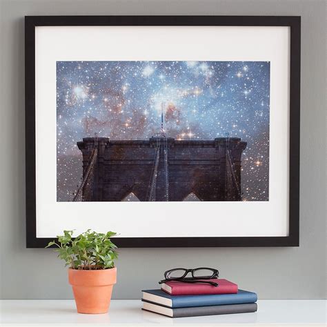 Starry Night Brooklyn Bridge | This vintage-inspired photographic art ...