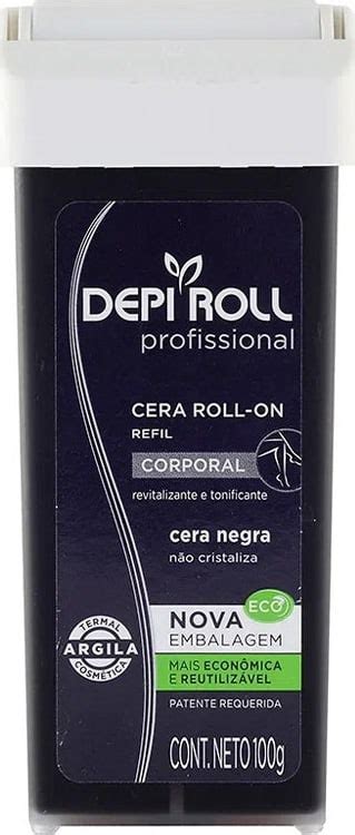 Cera Depilatória Roll On Refil DepiRoll Cera Negra Beleza Na Web